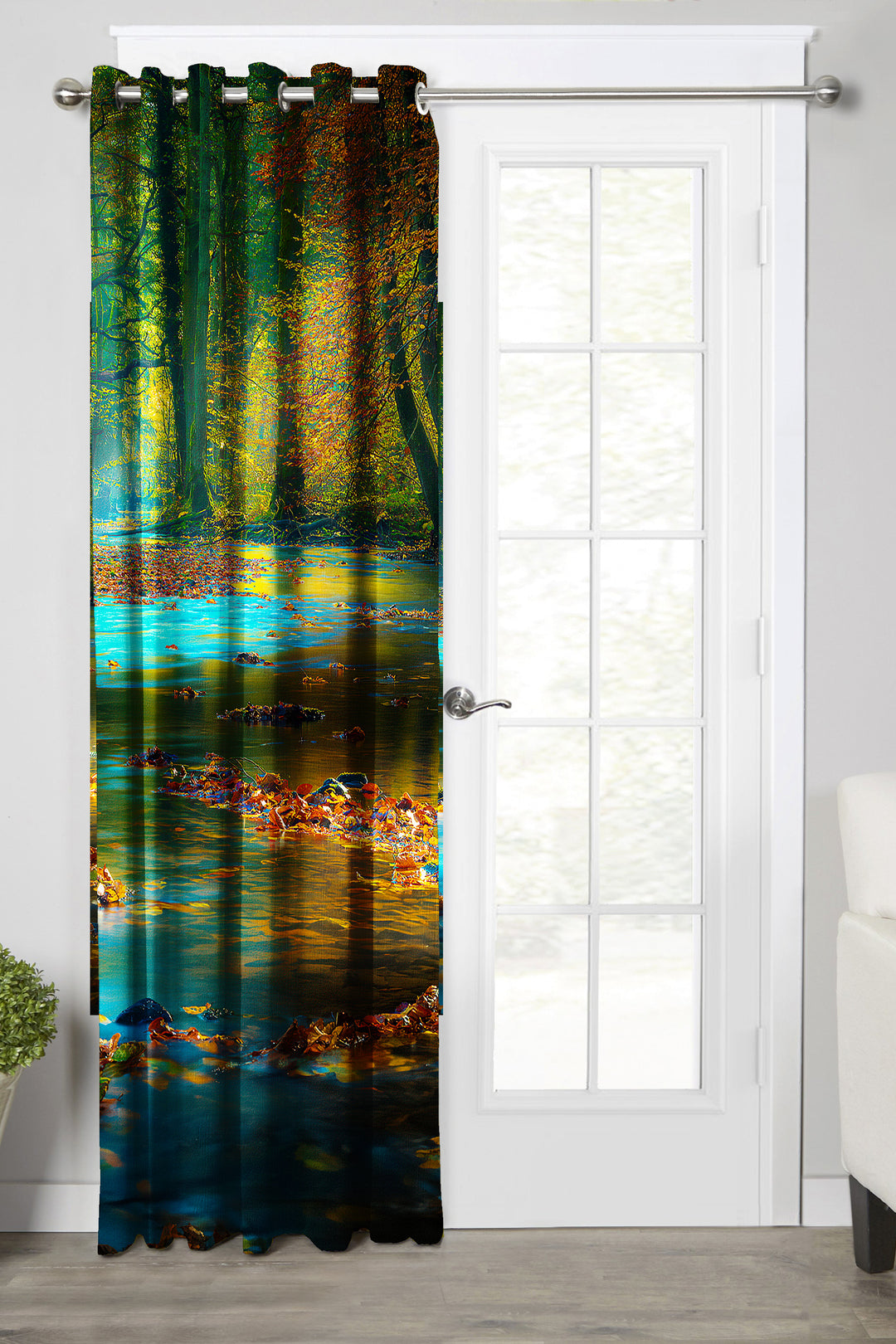 Ultimate Trends Premium Polyester Fancy 3D Scenery Curtain For Home Décor Multi Color, 1 Piece