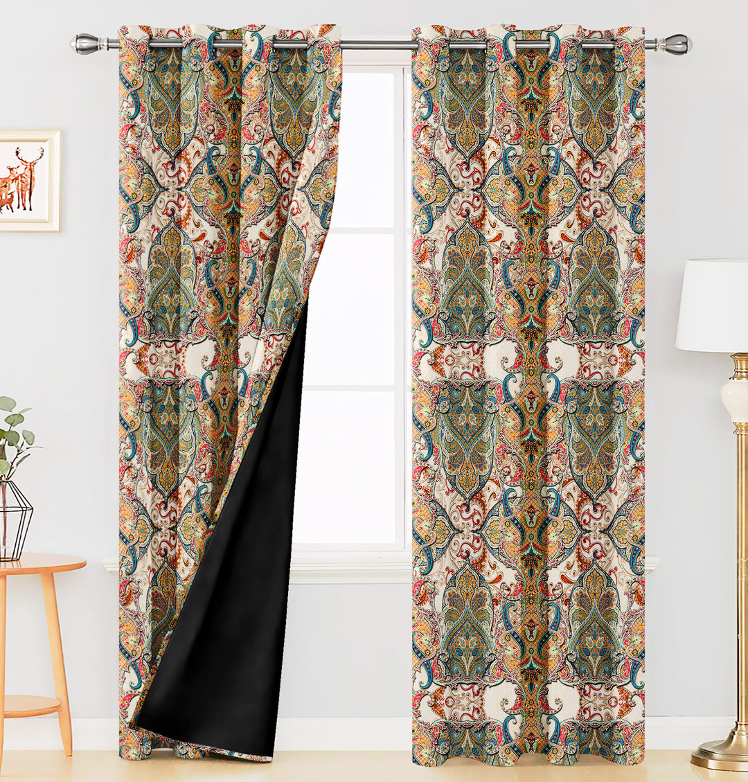 Ultimate Trends Premium Polyester Fancy Floral Curtain For Home Décor Green Color, 1 Piece