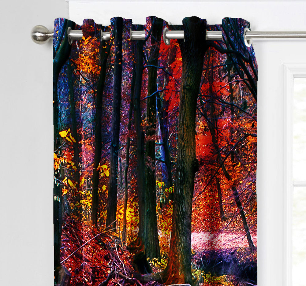 Ultimate Trends Premium Polyester Fancy 3D Scenery Curtain For Home Décor Multi Color, 1 Piece