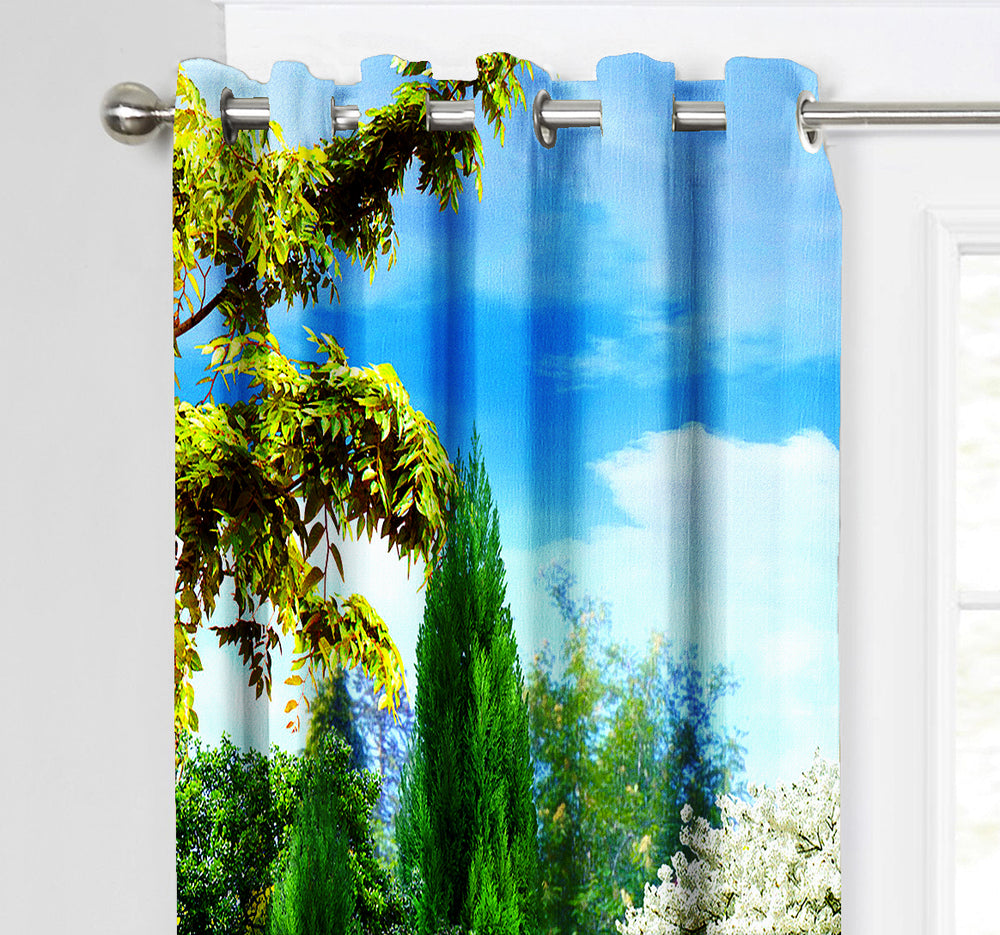 Ultimate Trends Premium Polyester Fancy 3D Scenery Curtain For Home Décor Multi Color, 1 Piece