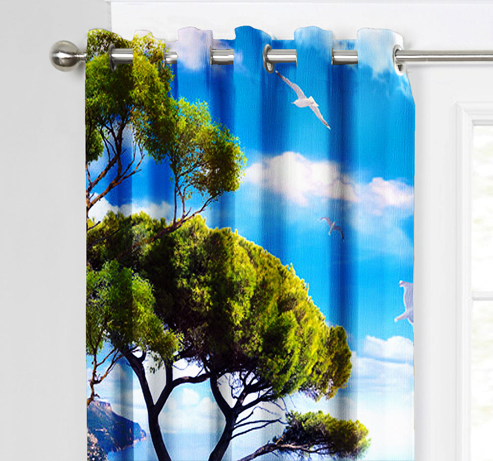 Ultimate Trends Premium Polyester Fancy 3D Scenery Curtain For Home Décor Multi Color, 1 Piece