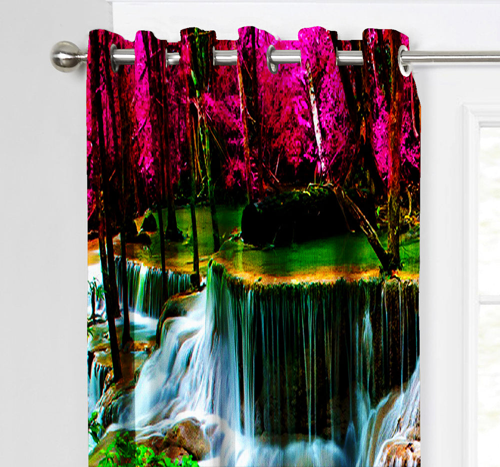 Ultimate Trends Premium Polyester Fancy 3D Scenery Curtain For Home Décor Multi Color, 1 Piece