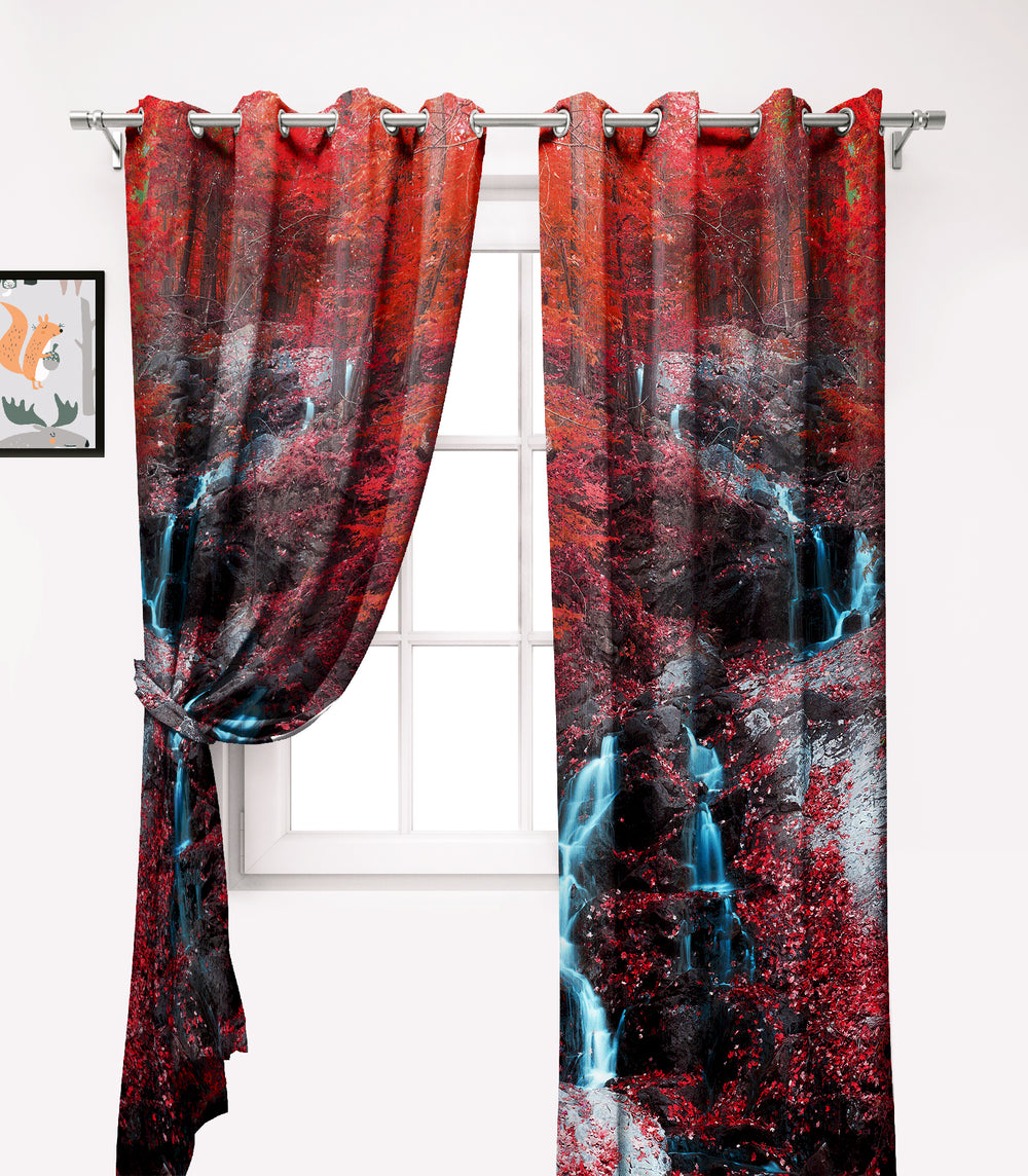 Ultimate Trends Premium Polyester Fancy 3D Scenery Curtain For Home Décor Multi Color, 1 Piece