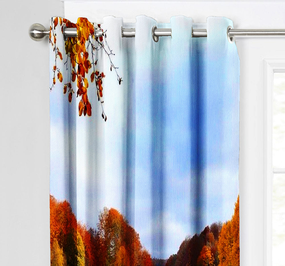 Ultimate Trends Premium Polyester Fancy 3D Scenery Curtain For Home Décor Multi Color, 1 Piece