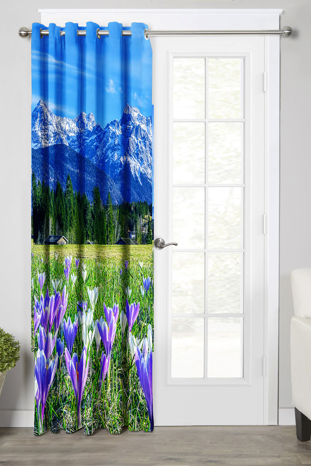 Ultimate Trends Premium Polyester Fancy 3D Scenery Curtain For Home Décor Multi Color, 1 Piece