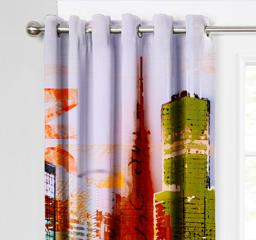 Ultimate Trends Premium Polyester Fancy 3D Scenery Curtain For Home Décor Multi Color, 1 Piece