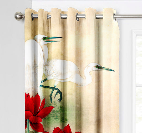 Ultimate Trends Premium Polyester Fancy Modern Curtain For Home Décor Red and Green Color, 1 Piece