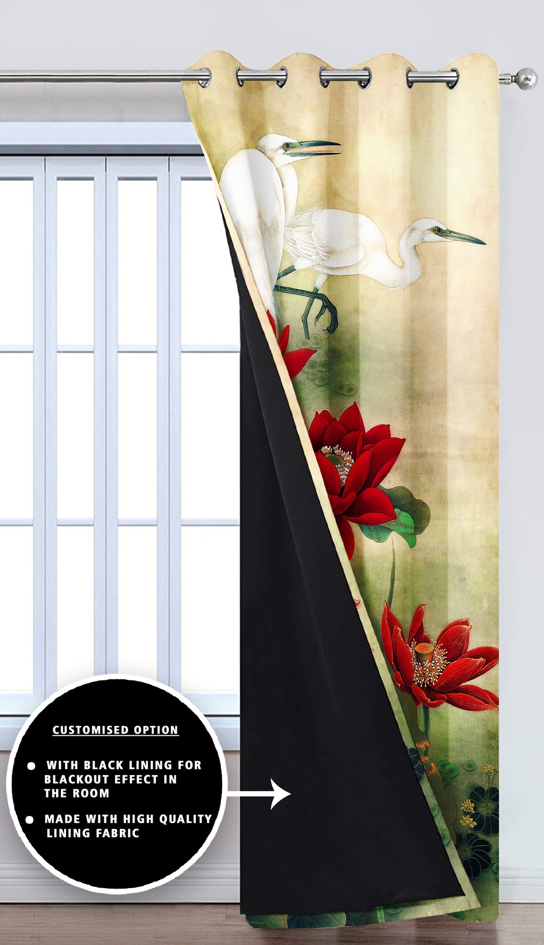 Ultimate Trends Premium Polyester Fancy Modern Curtain For Home Décor Red and Green Color, 1 Piece