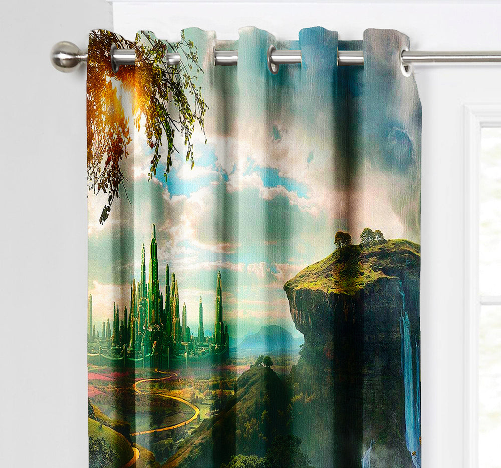 Ultimate Trends Premium Polyester Fancy 3D Scenery Curtain For Home Décor Multi Color, 1 Piece