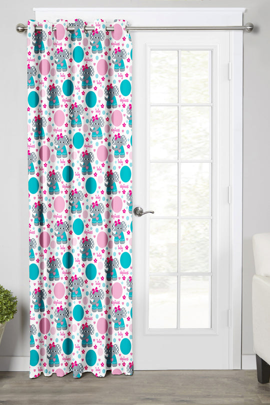 Ultimate Trends Premium Polyester Kids Room Curtain For Home Décor Pink and Blue Color, 1 Piece