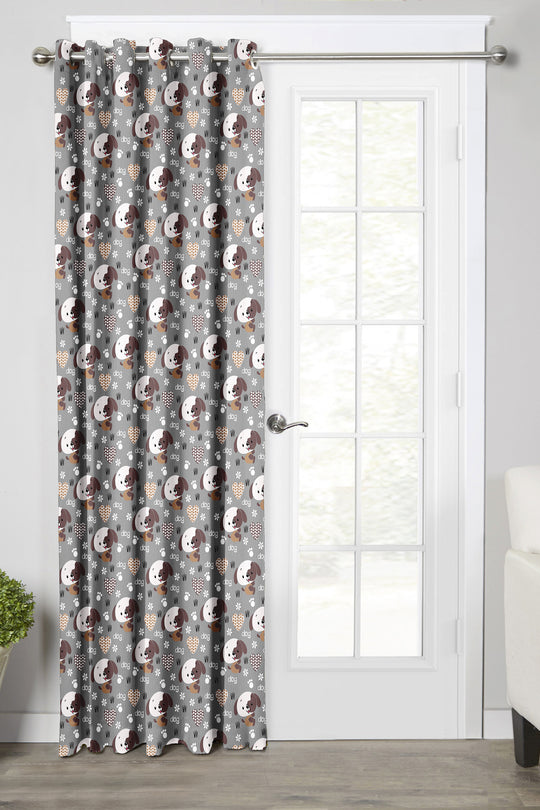 Ultimate Trends Premium Polyester Kids Room Curtain For Home Décor Stone Grey Color, 1 Piece