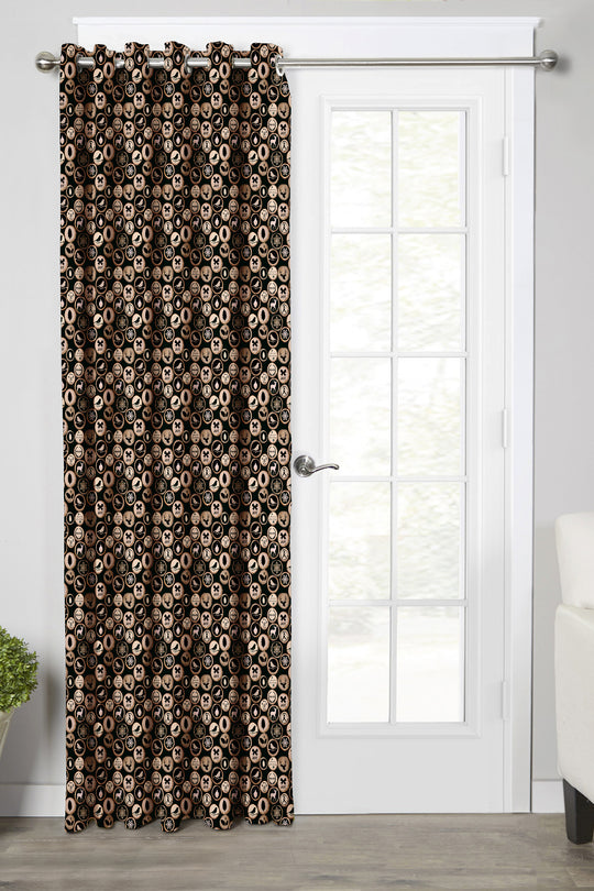 Ultimate Trends Premium Polyester Kids Room Curtain For Home Décor Dark Brown Color, 1 Piece