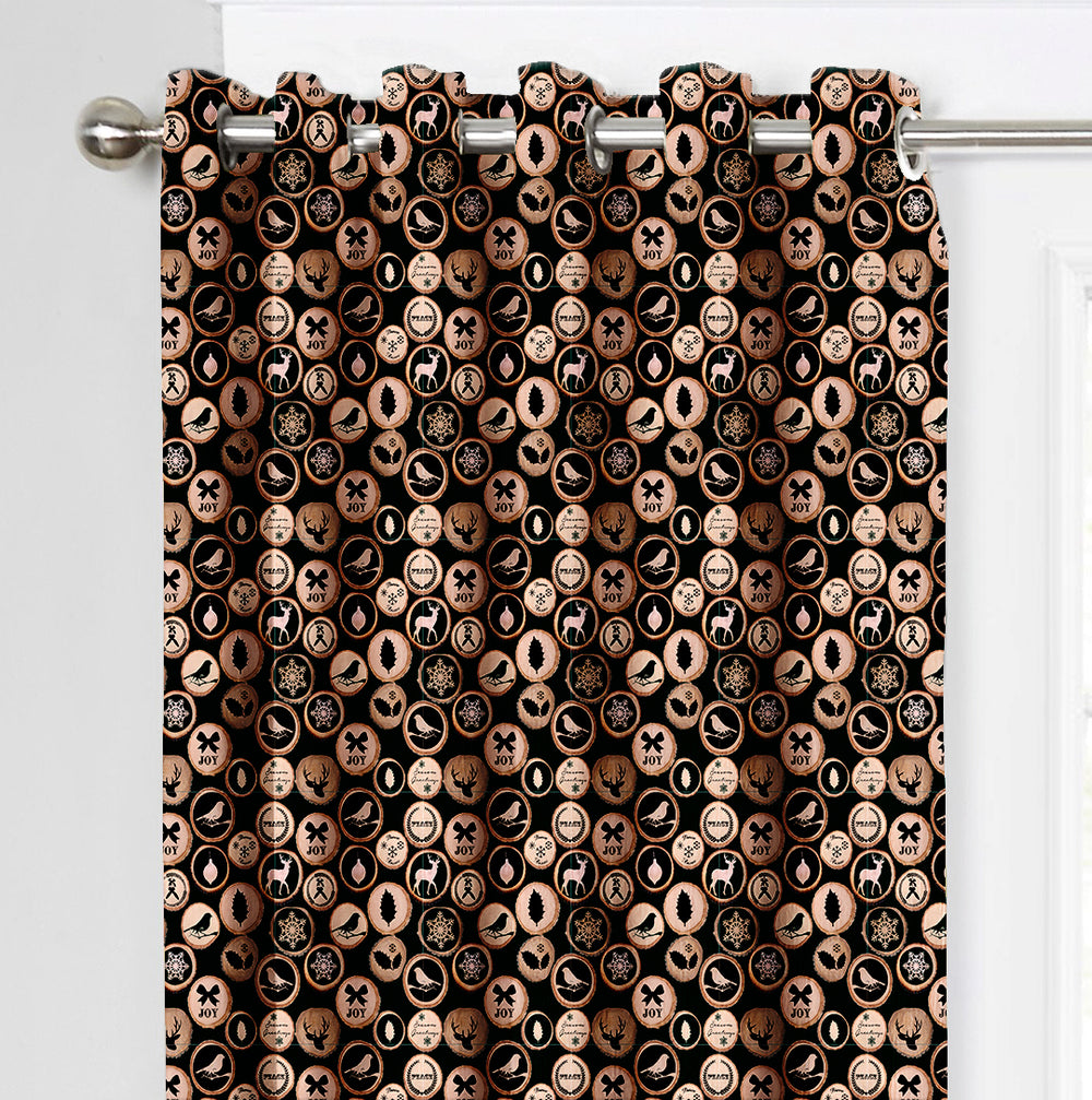 Ultimate Trends Premium Polyester Kids Room Curtain For Home Décor Dark Brown Color, 1 Piece