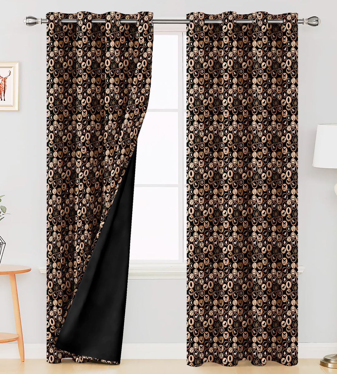 Ultimate Trends Premium Polyester Kids Room Curtain For Home Décor Dark Brown Color, 1 Piece