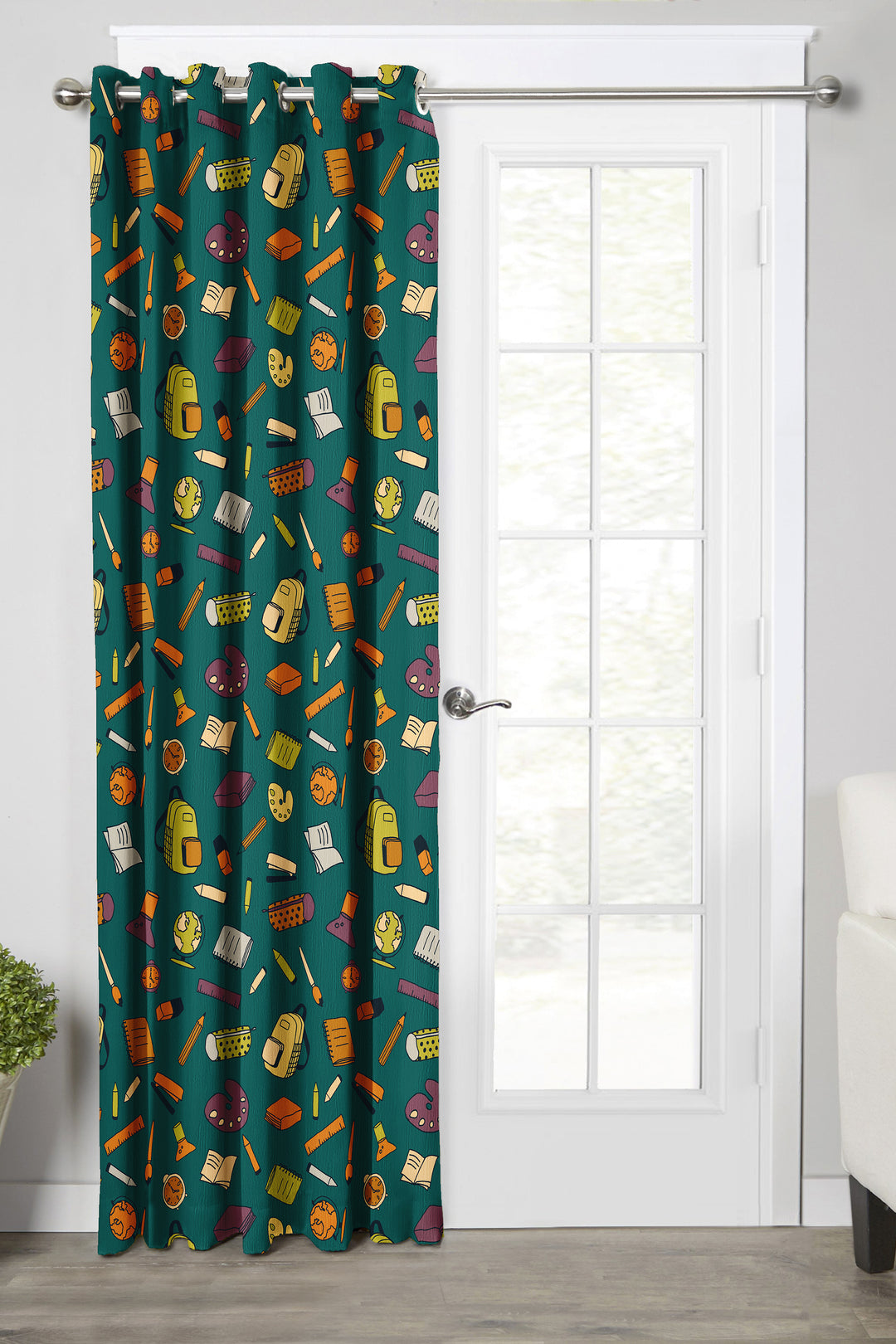 Ultimate Trends Premium Polyester Kids Room Curtain For Home Décor Forest Green Color, 1 Piece