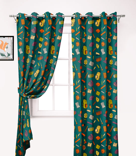 Ultimate Trends Premium Polyester Kids Room Curtain For Home Décor Forest Green Color, 1 Piece