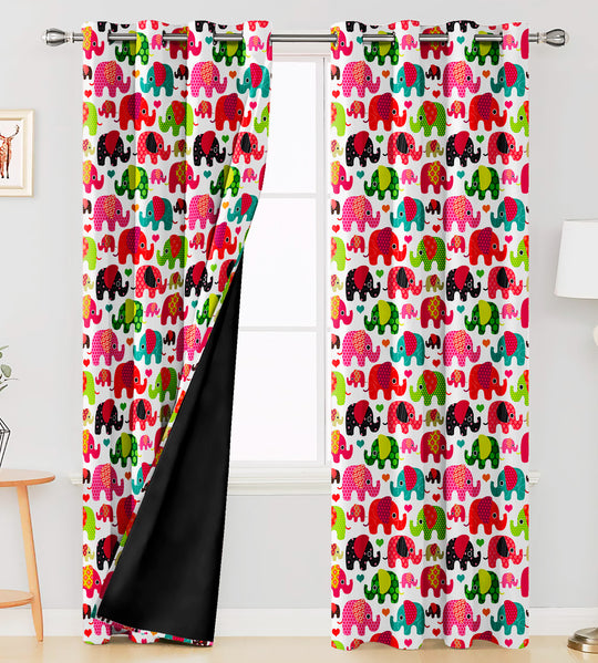 Ultimate Trends Premium Polyester Kids Room Curtain For Home Décor Pink and Green Color, 1 Piece