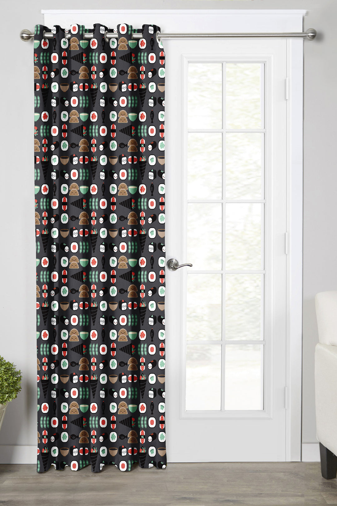 Ultimate Trends Premium Polyester Kids Room Curtain For Home Décor Black Color, 1 Piece