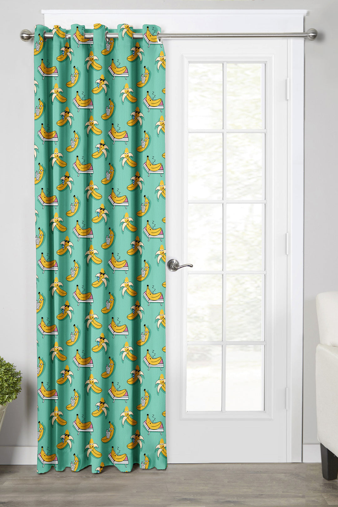 Ultimate Trends Premium Polyester Kids Room Curtain For Home Décor Mint Green Color, 1 Piece