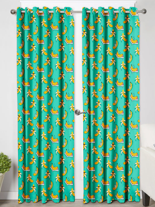 Ultimate Trends Premium Polyester Kids Room Curtain For Home Décor Mint Green Color, 1 Piece