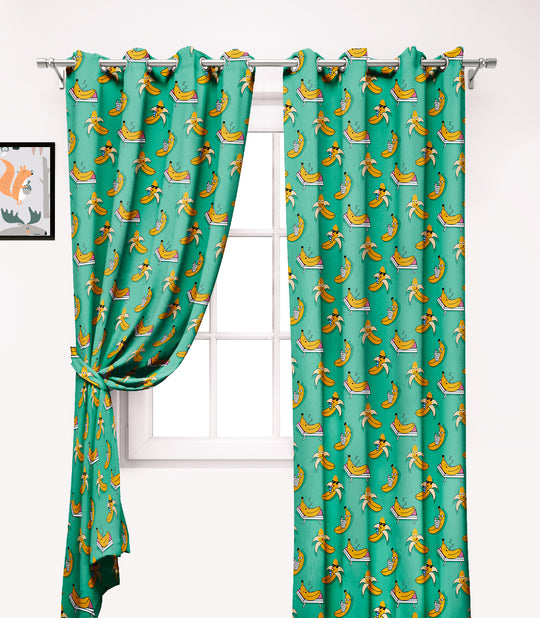 Ultimate Trends Premium Polyester Kids Room Curtain For Home Décor Mint Green Color, 1 Piece