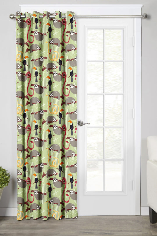 Ultimate Trends Premium Polyester Kids Room Curtain For Home Décor Sage Green Color, 1 Piece