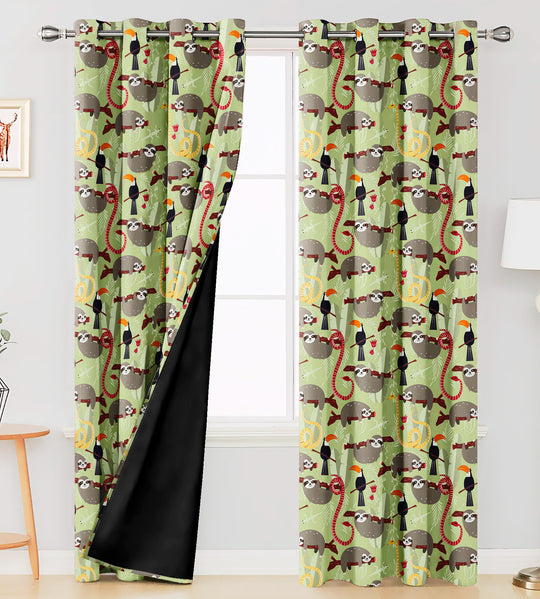 Ultimate Trends Premium Polyester Kids Room Curtain For Home Décor Sage Green Color, 1 Piece