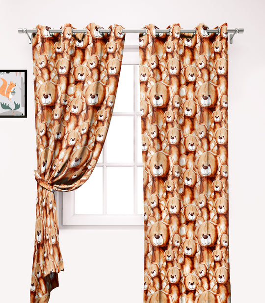 Ultimate Trends Premium Polyester Kids Room Curtain For Home Décor Brown Color, 1 Piece