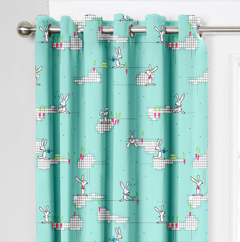 Ultimate Trends Premium Polyester Kids Room Curtain For Home Décor Mint Green Color, 1 Piece