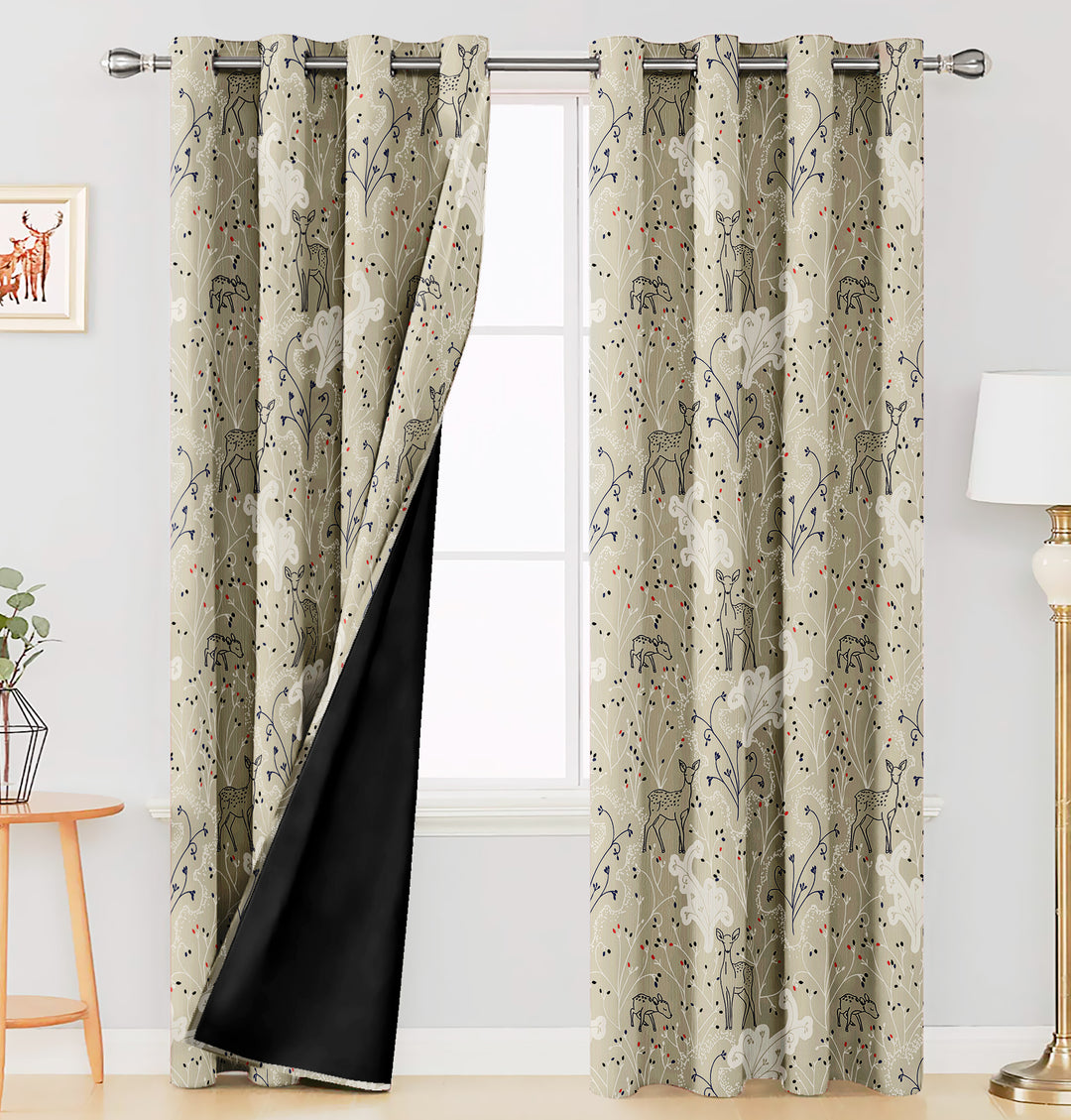 Ultimate Trends Premium Polyester Kids Room Curtain For Home Décor Ivory Color, 1 Piece