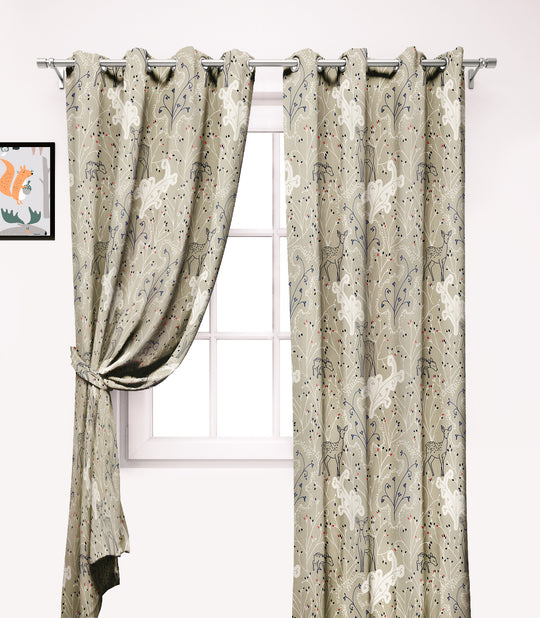 Ultimate Trends Premium Polyester Kids Room Curtain For Home Décor Ivory Color, 1 Piece