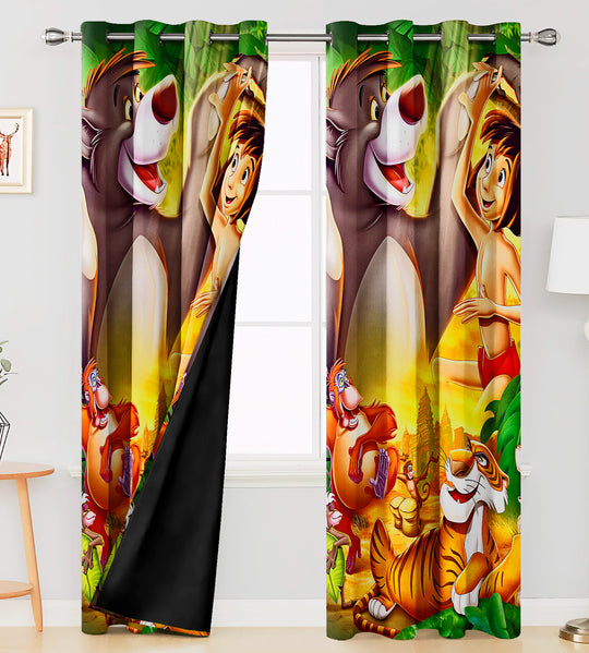 Ultimate Trends Premium Polyester 3D Kids Room Cartoon Curtain For Home Décor Multi Color, 1 Piece