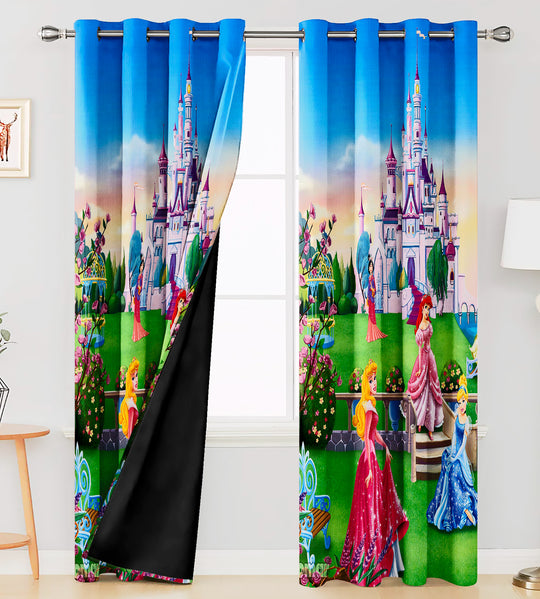 Ultimate Trends Premium Polyester 3D Kids Room Cartoon Curtain For Home Décor Multi Color, 1 Piece