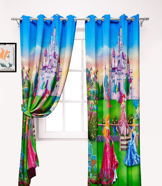 Ultimate Trends Premium Polyester 3D Kids Room Cartoon Curtain For Home Décor Multi Color, 1 Piece