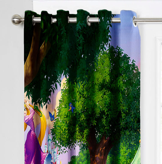 Ultimate Trends Premium Polyester 3D Kids Room Cartoon Curtain For Home Décor Multi Color, 1 Piece