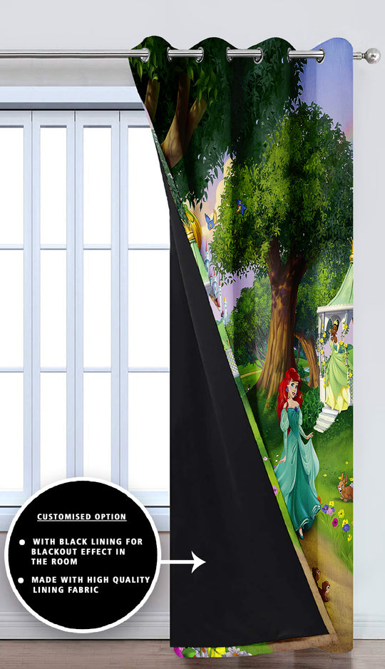 Ultimate Trends Premium Polyester 3D Kids Room Cartoon Curtain For Home Décor Multi Color, 1 Piece