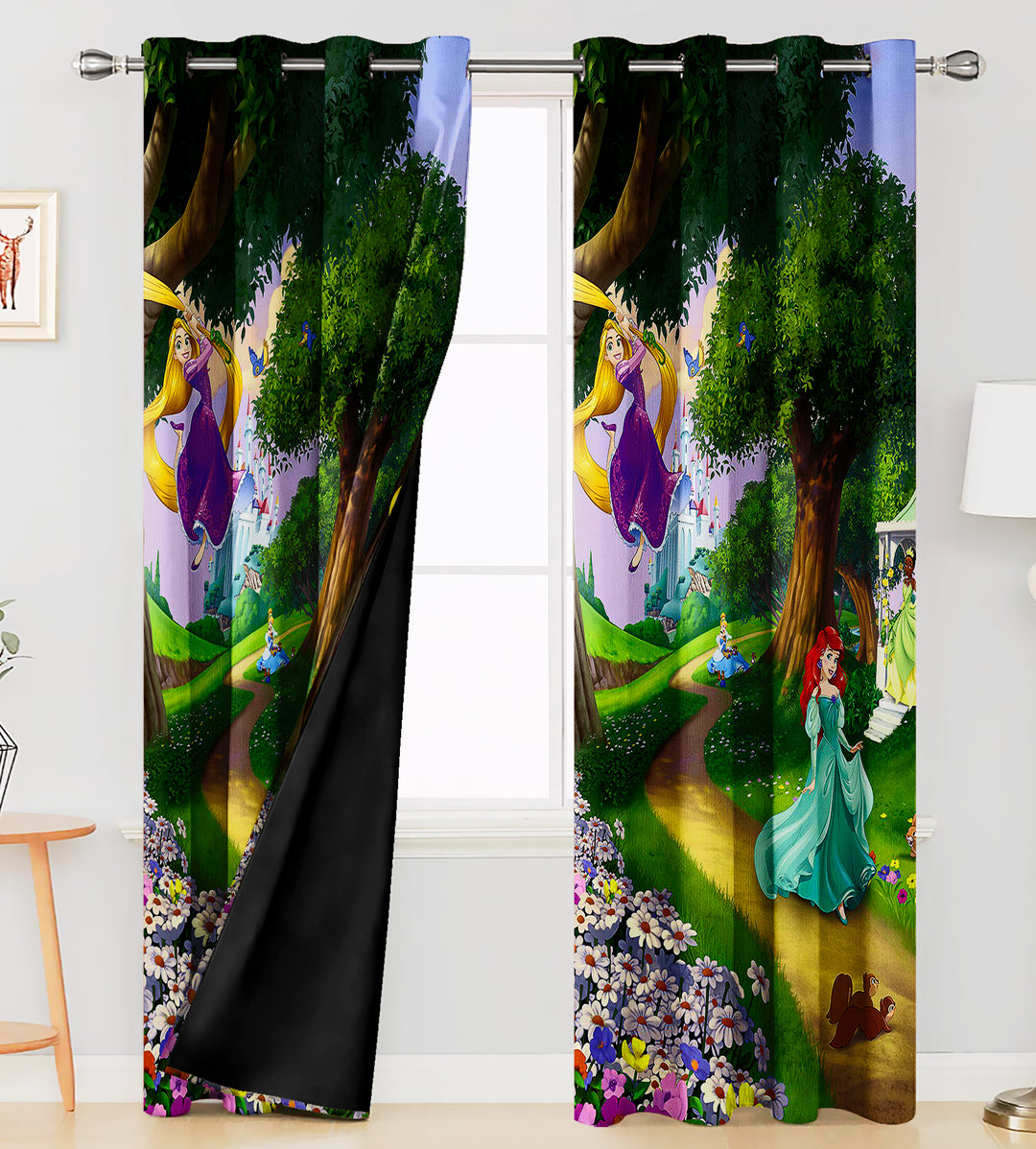 Ultimate Trends Premium Polyester 3D Kids Room Cartoon Curtain For Home Décor Multi Color, 1 Piece