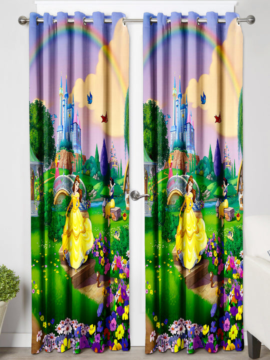 Ultimate Trends Premium Polyester 3D Kids Room Cartoon Curtain For Home Décor Multi Color, 1 Piece