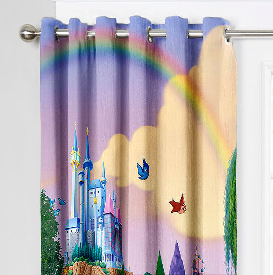 Ultimate Trends Premium Polyester 3D Kids Room Cartoon Curtain For Home Décor Multi Color, 1 Piece