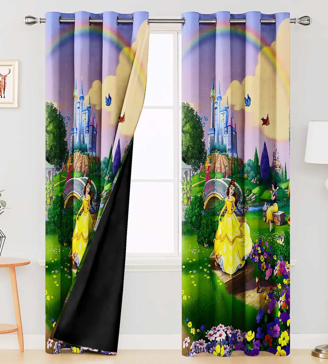 Ultimate Trends Premium Polyester 3D Kids Room Cartoon Curtain For Home Décor Multi Color, 1 Piece