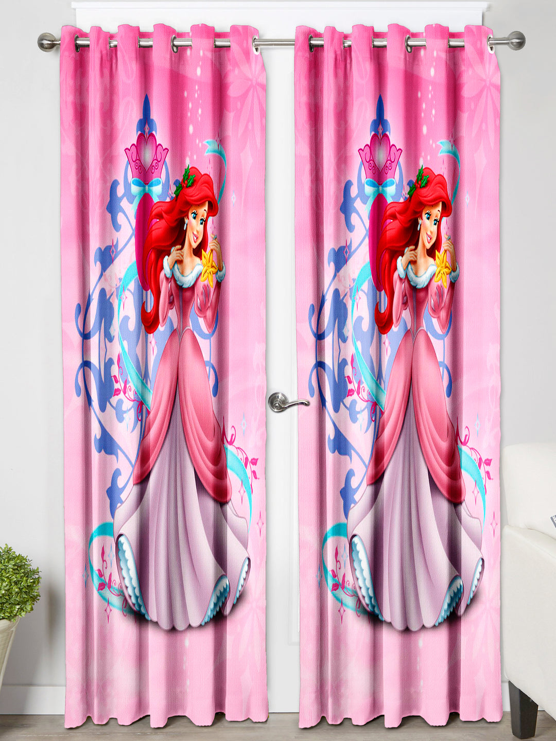 Ultimate Trends Premium Polyester 3D Kids Room Cartoon Curtain For Home Décor Multi Color, 1 Piece