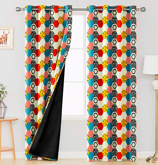 Ultimate Trends Premium Polyester Kids Room Curtain For Home Décor Multi Color, 1 Piece