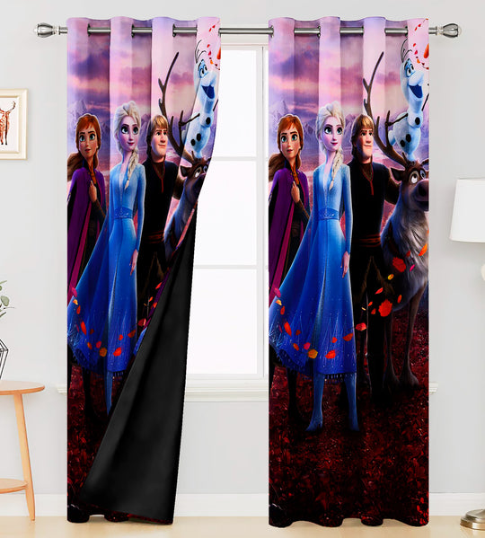 Ultimate Trends Premium Polyester 3D Kids Room Cartoon Curtain For Home Décor Multi Color, 1 Piece