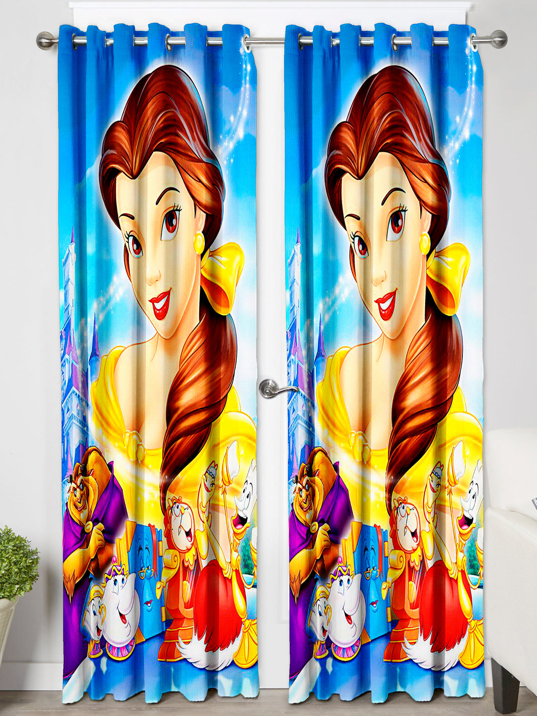 Ultimate Trends Premium Polyester 3D Kids Room Cartoon Curtain For Home Décor Multi Color, 1 Piece