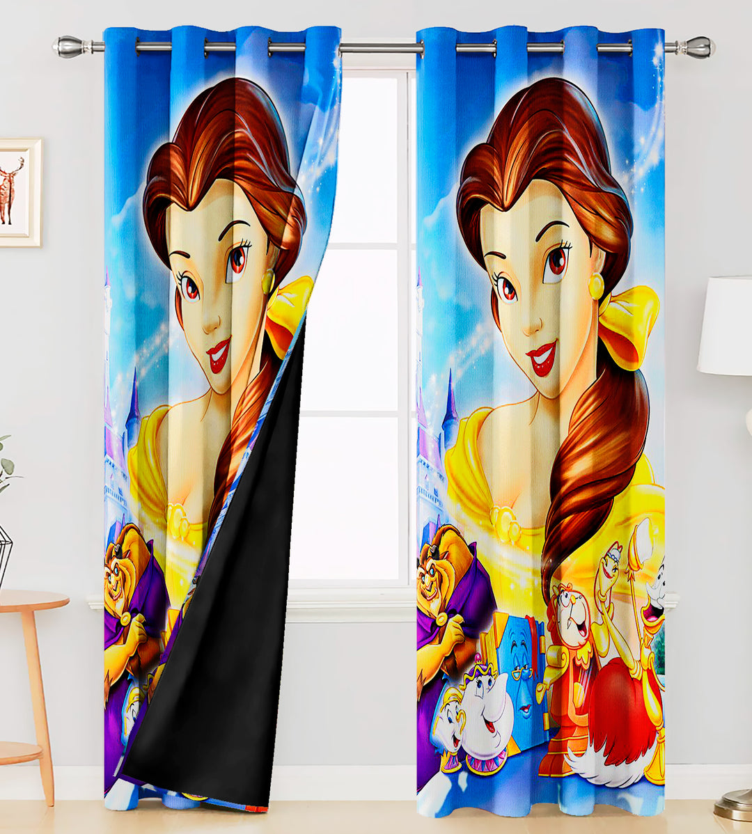 Ultimate Trends Premium Polyester 3D Kids Room Cartoon Curtain For Home Décor Multi Color, 1 Piece