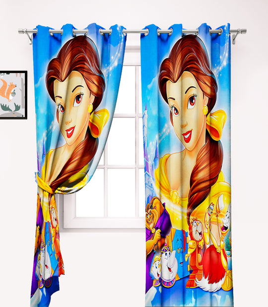 Ultimate Trends Premium Polyester 3D Kids Room Cartoon Curtain For Home Décor Multi Color, 1 Piece