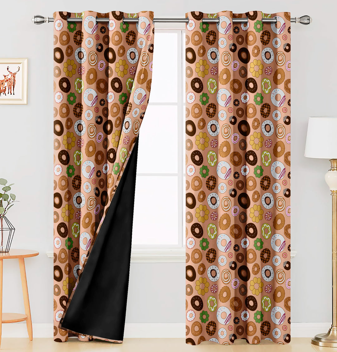 Ultimate Trends Premium Polyester Kids Room Curtain For Home Décor Beige Color, 1 Piece