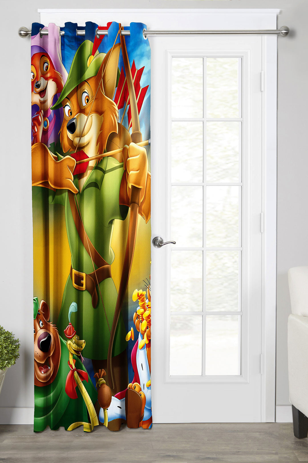 Ultimate Trends Premium Polyester 3D Kids Room Cartoon Curtain For Home Décor Multi Color, 1 Piece