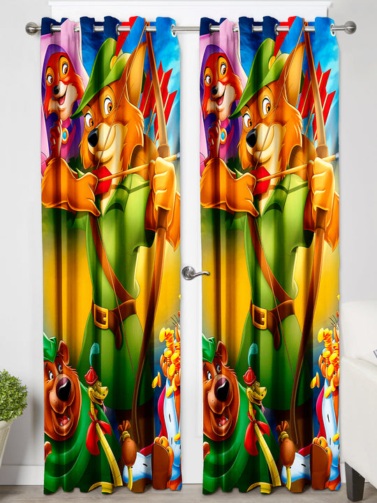 Ultimate Trends Premium Polyester 3D Kids Room Cartoon Curtain For Home Décor Multi Color, 1 Piece