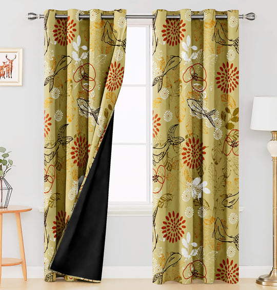 Ultimate Trends Premium Polyester Kids Room Curtain For Home Décor Olive Green Color, 1 Piece